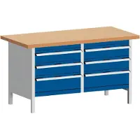 Bott Werkbank met kast KW-1578-2.5, gentiaanblauw