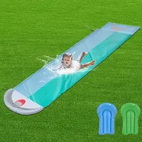 Core Buikschuifbaan - Waterbaan - Waterglijbaan - Blauw en Groente - 550cm x 145cm x 10cm
