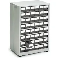 Treston Schuifladestelling, met 48 schuifladen, grijs