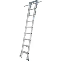 Krause Kastenladder met treden, aluminium, verrijdbaar, 8 treden