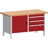 Bott Werkbank met kast KW-1578-2.3, purperrood