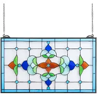 Vevor Glas-in-lood Raampaneel (664 x 402 mm) Hangend glas-in-lood met ketting
