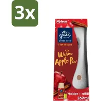Glade - Houder Automatische Spray - Warme Appeltaart Limited Edition - 269 ml - Bulkverpakking - 3 stuks