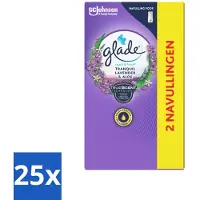 Glade 25 x - Touch & Fresh Navulling - Tranquil Lavender & Aloë - 2 × 10 ml - Voordeelverpakking - 25 stuks