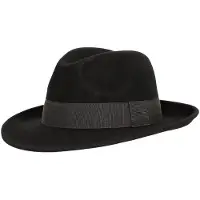 Fiebig kleding wollen vilthoed, zwart.