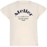 NoBell' NoBell’ T-shirt wit Meisjes Stretchkatoen Ronde hals Tekst - maat 122-128