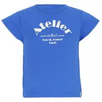 NoBell' NoBell’ T-shirt blauw Meisjes Stretchkatoen Ronde hals Tekst - maat 158-164