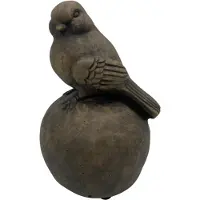 Brynxz Bird At A Ball - Majestic Vintage - Decoratief Vogelbeeldje 20cm - Bruin