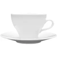Lubiana Paula Porseleinen Kop & Schotel 290ml Wit Vaatwasmachinebestendig