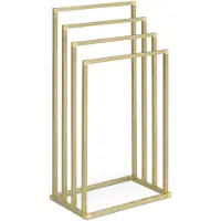 Idimex Handdoekrek SENZA vrijstaand, goud - modern handdoekrek met 4 stangen, gepoedercoat metalen frame, handdoekrek voor badkamer & gastenkamer