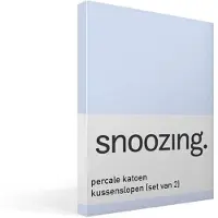 Snoozing percale katoen kussenslopen (set van 2) - Percale katoen - 50x70 cm - Hemel