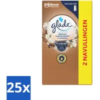 Glade - Touch & Fresh Navulling - Sensual Sandelhout Jasmijn - 2 × 10 ml - Bulkverpakking - 25 stuks