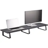 Idimex Monitorstandaard MILFORD - Bureaubladorganizer, zwart, stevige constructie, 100 cm