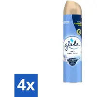 Glade – Luchtverfrisser Spray – Pure Clean Linen – 300 ml - Voordeelverpakking - 4 stuks