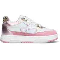 Braqeez sneakers roze/multi Meisjes Leer Panterprint - maat 28
