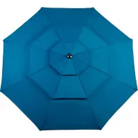 OKWISH Tuinparasol Dubbelzijdig – 14,8 Ft – Staal – Donkerblauw – Rechthoekig Schaduw Voor Tuin Terras Zwembad – Kantelbaar