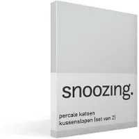 Snoozing percale katoen kussenslopen (set van 2) - Percale katoen - 50x70 cm - Grijs