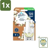 Glade 1 x - Houder Elektrische Olie - Sensual Sandelhout Jasmijn- Elektrische Geurhouder - Geurhoudende Olie - Geurverspreider - Sandelhout Jasmijn - Warme Geur