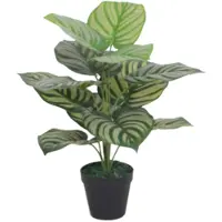 Leaf Kunstbladplant, 60 cm, gestreept, groen
