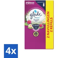 Glade – Touch & Fresh Navulling – Relaxing Zen – 10 ml - Voordeelverpakking - 4 stuks