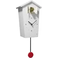 Core Koekoeksklok Modern - Wandklok - Wekker - Inclusief Nachtfunctie - Wit - 18cm x 4cm x 28cm