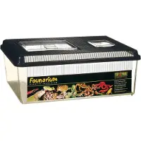 Exo Terra Terrarium Faunarium Laag - M - Zwart - 36 x 21 x 16 cm