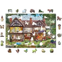 Wooden City Houten Puzzel Zomerhuis met 50 Figuren - 505 Stukjes