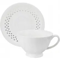 MPLCo Bisette Keramische Kop & Schotel Wit 260ml