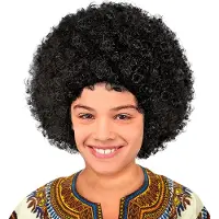 Widmann Afro pruik zwart kinderen