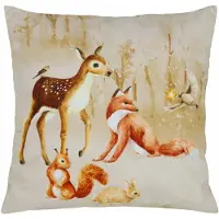 Domarex Kerst Kussenhoes 40x40cm - Decoratief Bos Design