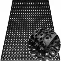 Oxide Grote Rubberen Buitenmat 50x100cm - Honingraat Structuur