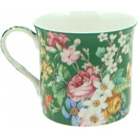 Marco polo Elegante Bone China Mok met Bloemendessin - 300 ml