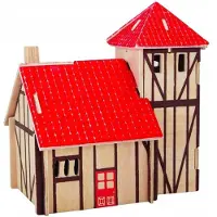 Sea-Land Houten 3D Villa Puzzel PH030 - Creatief Bouwen voor Kinderen