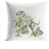 Markizeta Dino Velours Kussenhoes Kinderkamer 40x40 cm - Speels en Zacht