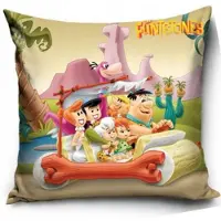 Carbotex Flinstones Kussenhoes 40x40 cm - Microvezel met Rits
