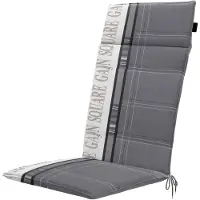 Madison Tuinstoelkussen Universeel Garden Grey Hoge Rug (120 x 50 cm)