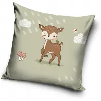 Carbotex Decoratieve Kussensloop Hertje 40x40 cm - Groen