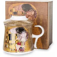 Marco polo Klimt Porseleinen Mok met Zeef & Deksel - 300 ml