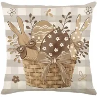 ECarla Decoratieve Paaskussenhoes 45x45cm - Linnen met Ritssluiting