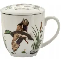 Marco polo Porseleinen Theemok met Zeef en Deksel - 380 ml - Eend Design