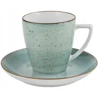 Witek Home Boss Mok 200ml met Schotel - Handgeschilderd Marineblauw