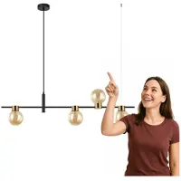ITALUX BLETTER PND-5225-4-BK-AMB hanglamp