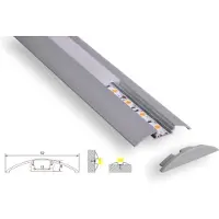 Livolo Profiel | Opbouw | 2 Meter | Recht | Zwart | 17.5 x 7 | COB ledstrip -