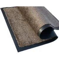 EDO Merkloos Merkloze Deurmat 58x90 cm - Absorberend en Antislip - Donkerbruin