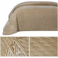 Cotton World Luxe Wattenaarde Pluche Sprei Tommaso Beige 170x210 cm