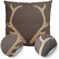 Domarex Kerst Kussenhoes 45x45 cm - Zachte Velours met Hertenprint