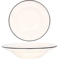 Bonna Pastabord linea black porselein 27 cm (400cc) set van 2