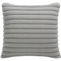 Fitizzio Luxe Pluche Kussenhoes 40x40cm - Streept & Zacht - Lichtgrijs