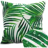 Domarex overdekte Tuinkussenhoes 45x45cm met Palmblad Print