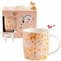 Nac Porseleinen Mok met Hondenprint - 330ml - Roze Cadeau